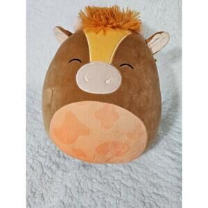 Kellytoy 2023 Squishmallows Cow Plush 10'' Quinick Brown & Orange Stuffed Toy